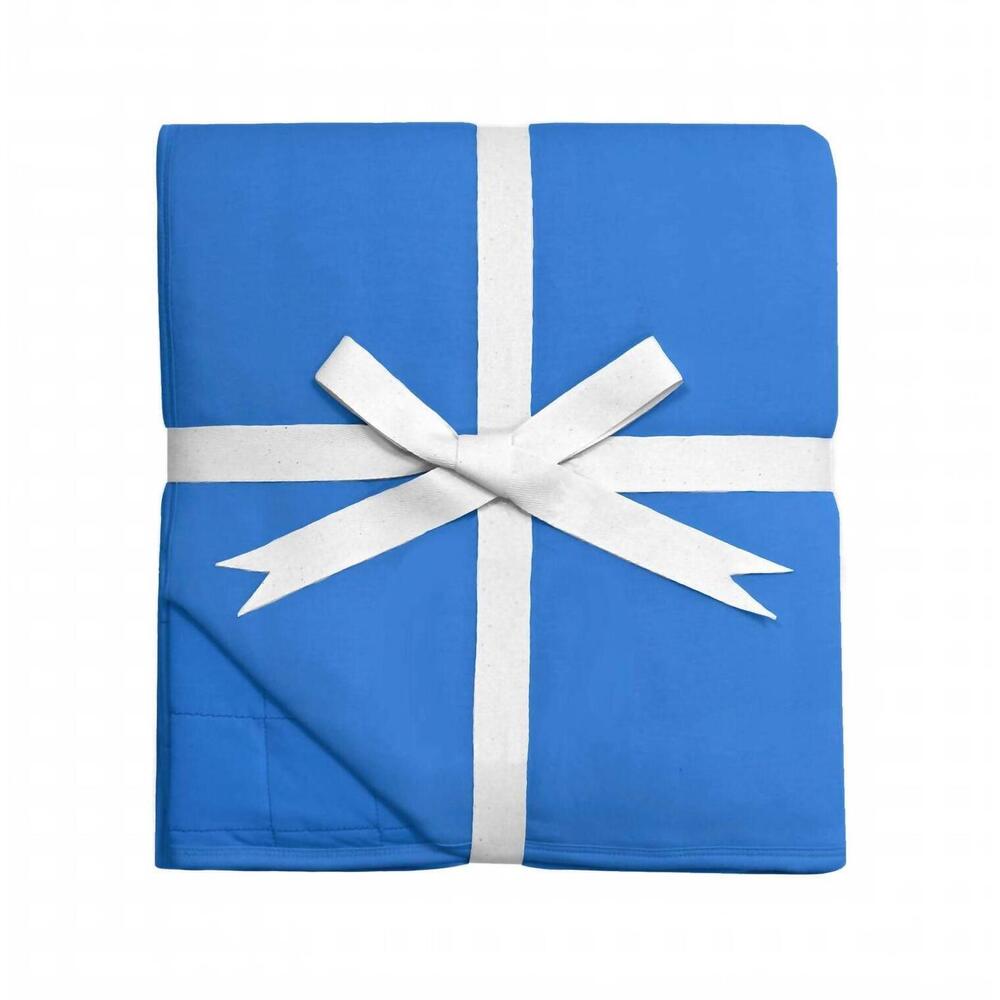 NEW CHARLIES PROJECT kids blue lagoon double quilted blanket in blue